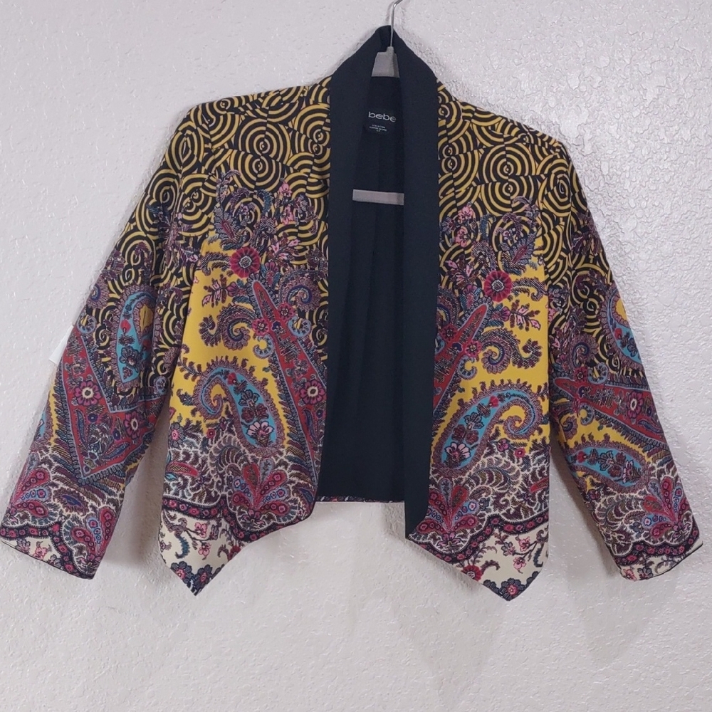 Bebe Women's Vibrant Paisley Blazer, Size S/P - Picture 4 of 16